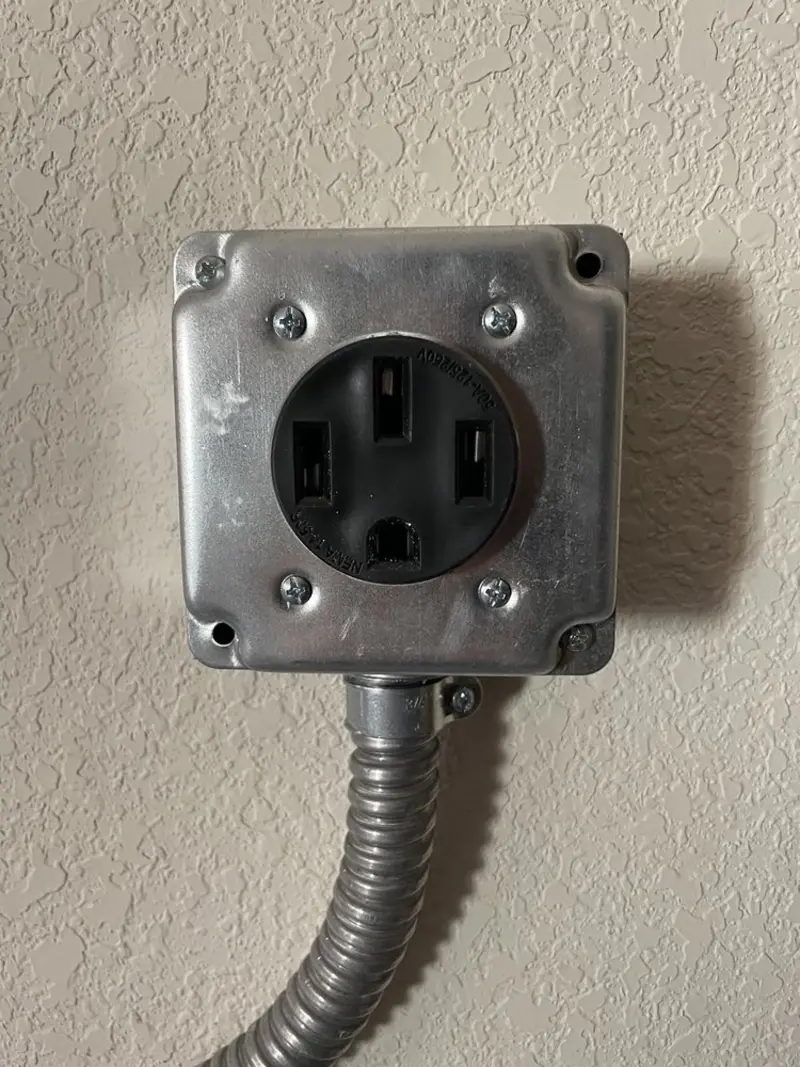 NEMA 14-50 outlet installed for Smart Home Electrical in Sammamish