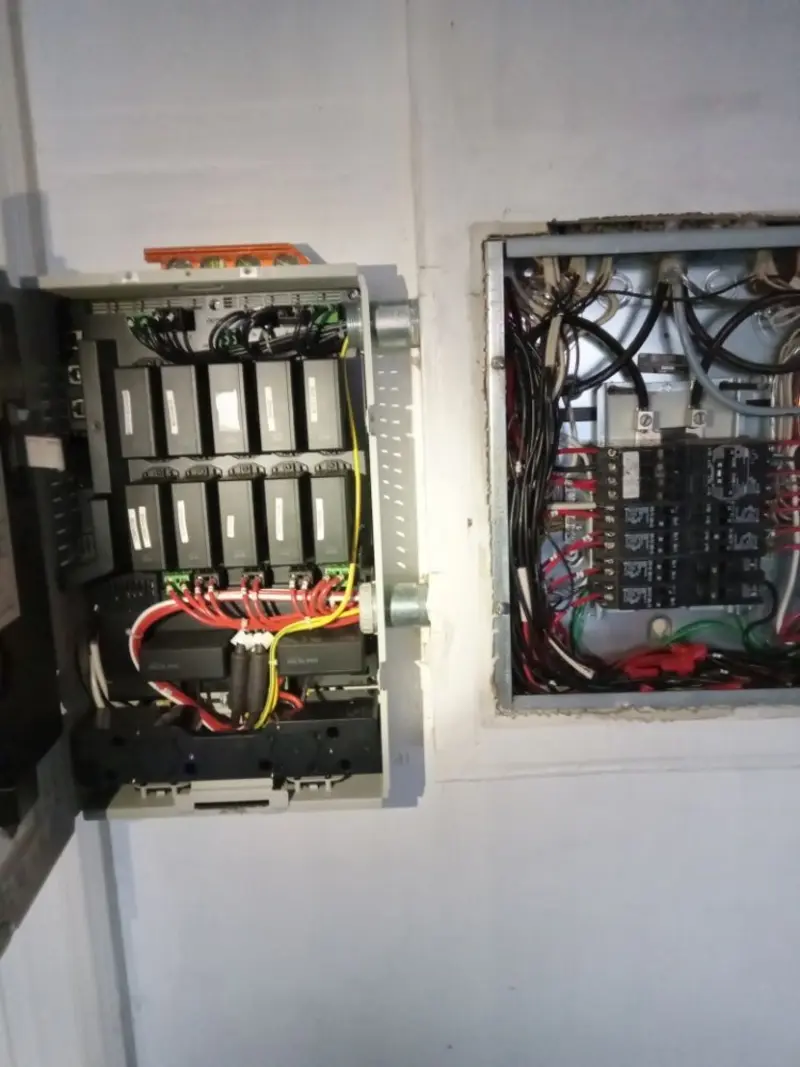Electrical panel upgrade completed for Security Camera Wiring in Sammamish